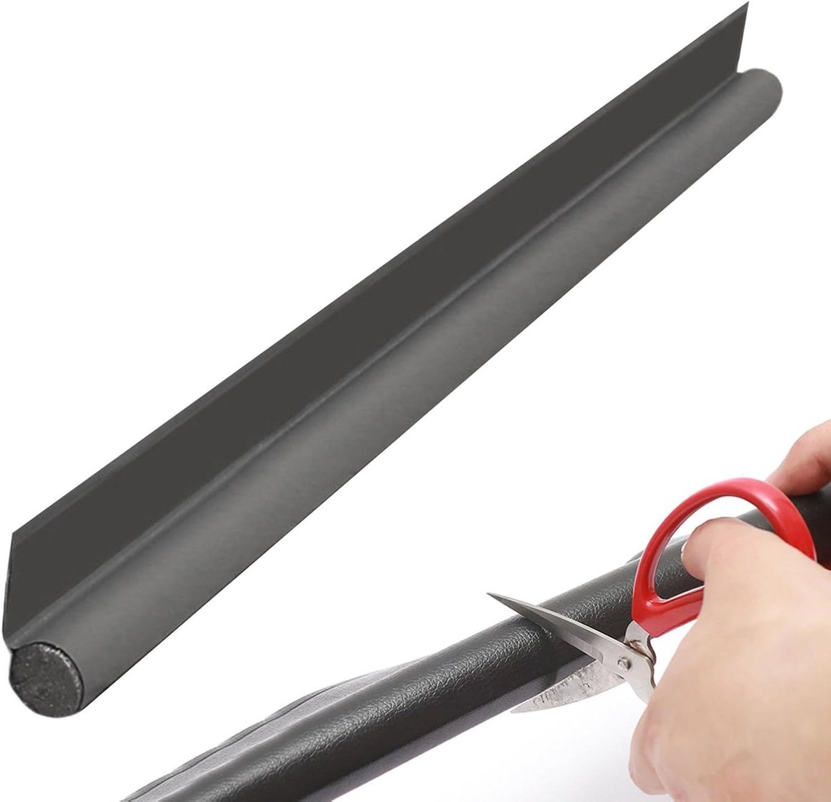 Geluidsstop onder deur - Tochtstopper Isolatie - Comfort Verbeteren - Verstelbare Breedte - 96 cm - Zwart