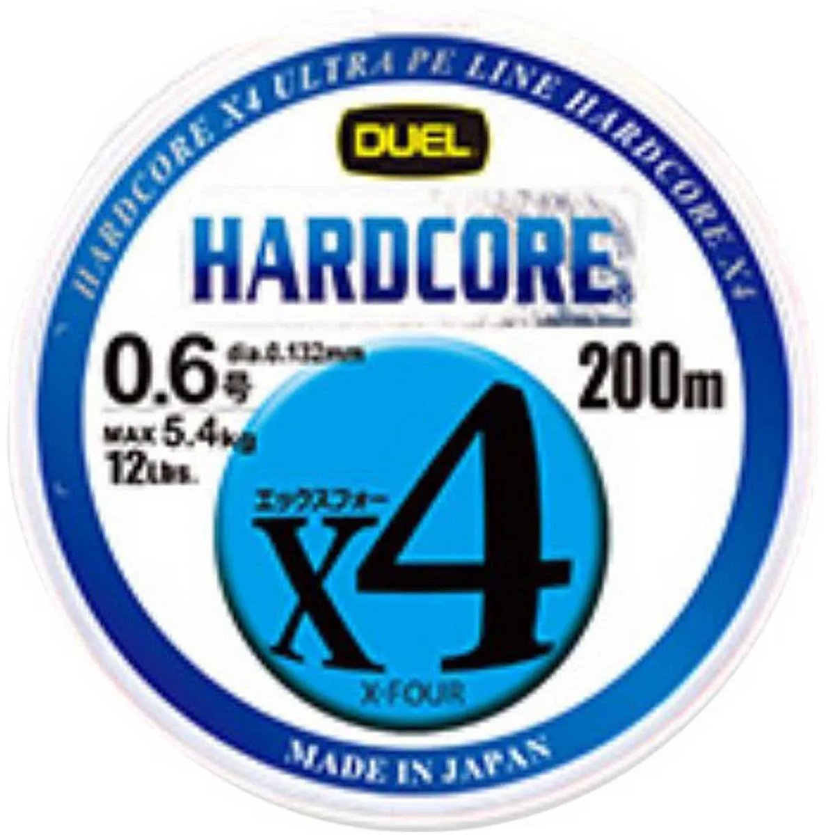 Duel Hardcore X4 Gevlochten Vislijn 200 M Blauw 25 Lbs