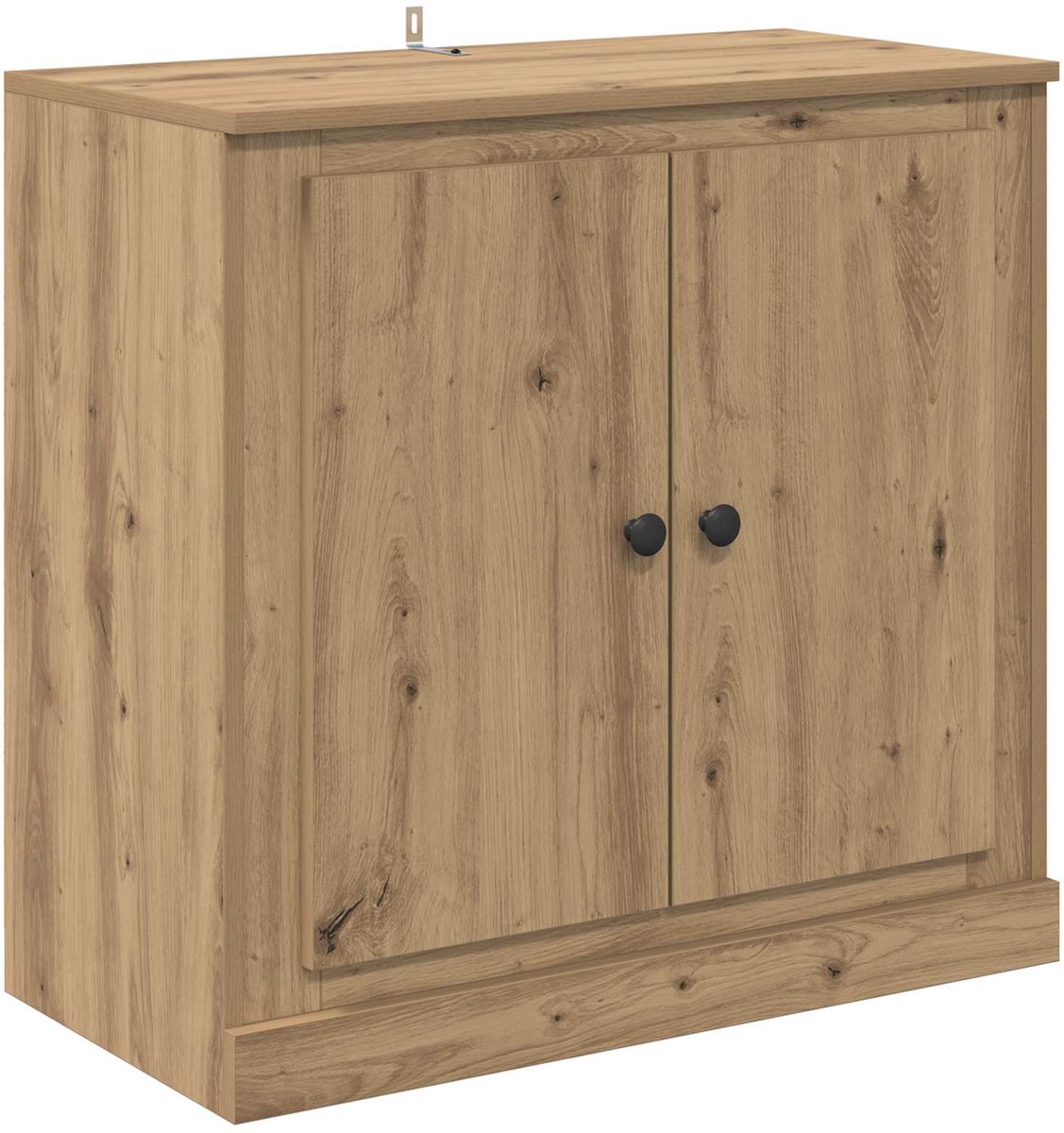 vidaXL Dressoir - 70 - x - 35,5 - x - 67,5 - cm - Artisan - Eiken - Bewerkt - hout Artisan eiken