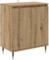 vidaXL - Dressoir - Artisan - Eiken - 60 - x - 35 - x - 70 - cm - Bewerkt - hout
