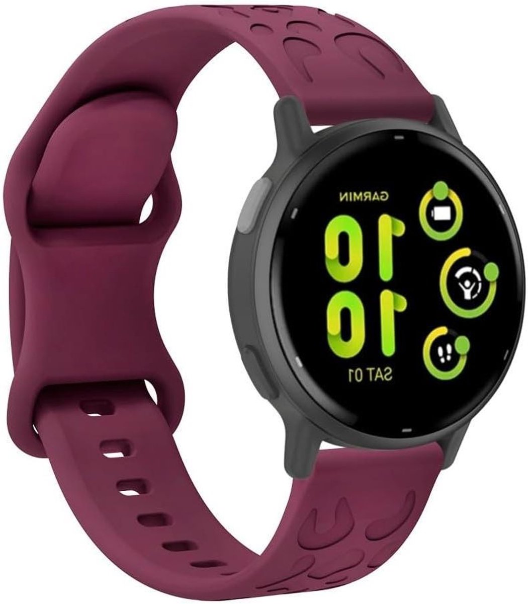 Reservebandjes Horloge - Siliconen Band - Sport Activiteiten - Luipaard Print - 22 mm - Zwart