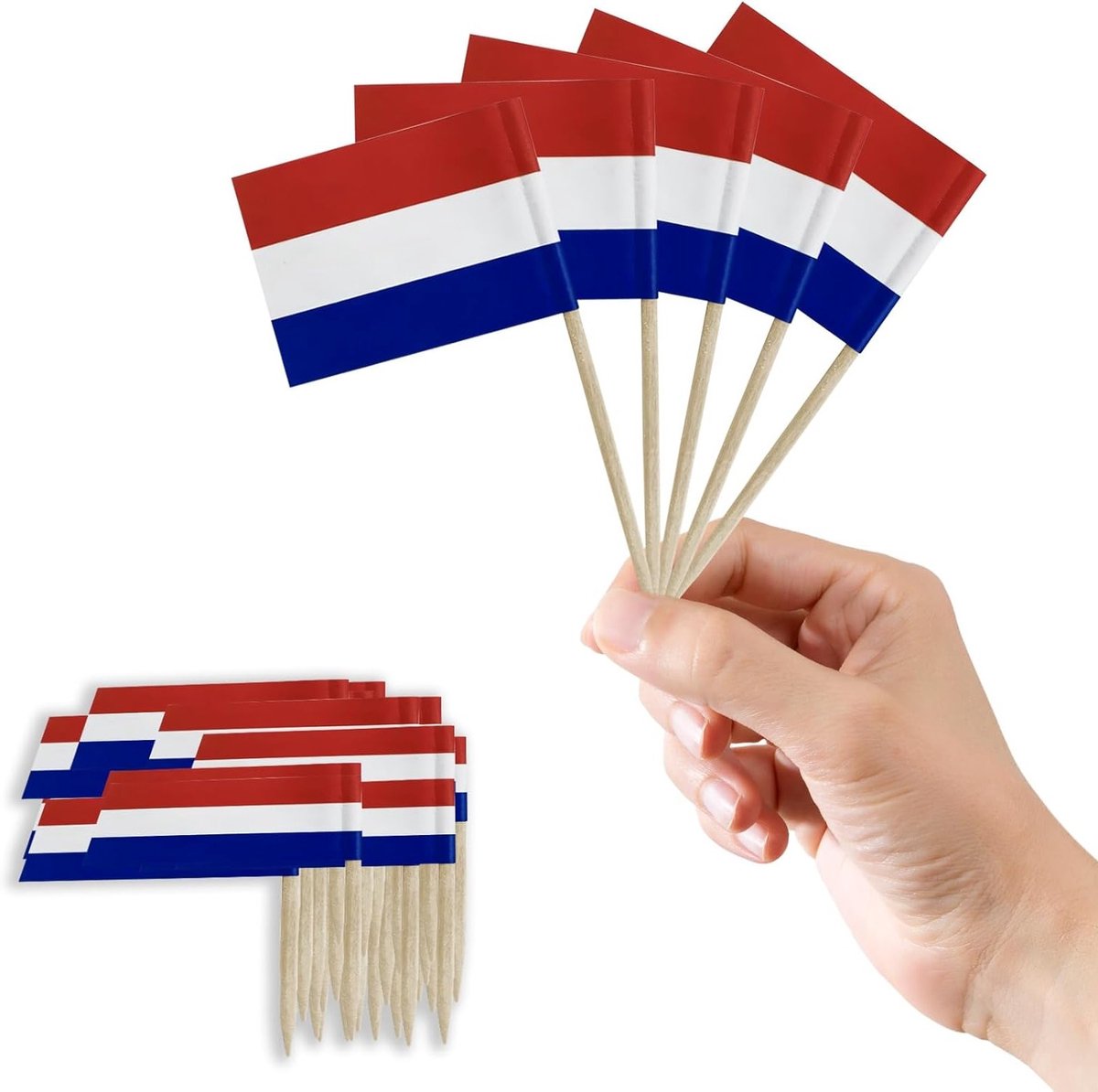 Decoratieve tandenstokers voor taarten, cocktailvlaggetjes, feestelijke tafelversiering en fruitgerechten