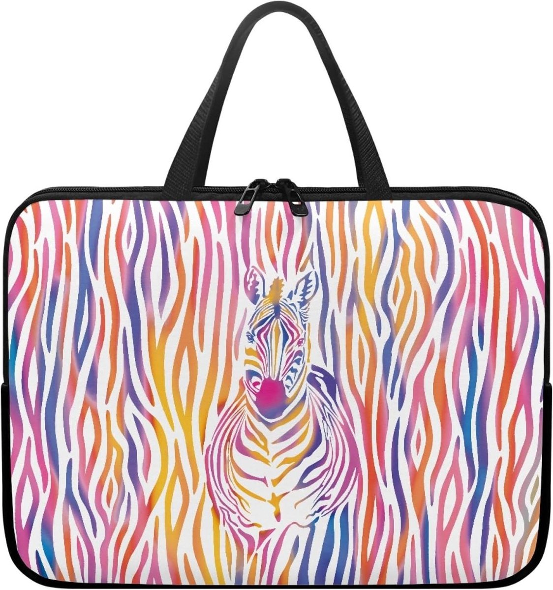 Laptop Tas - Notebook Cover - Zakelijk Vervoer - Waterdicht Ontwerp - Tot 17 Inch - Zebra Print