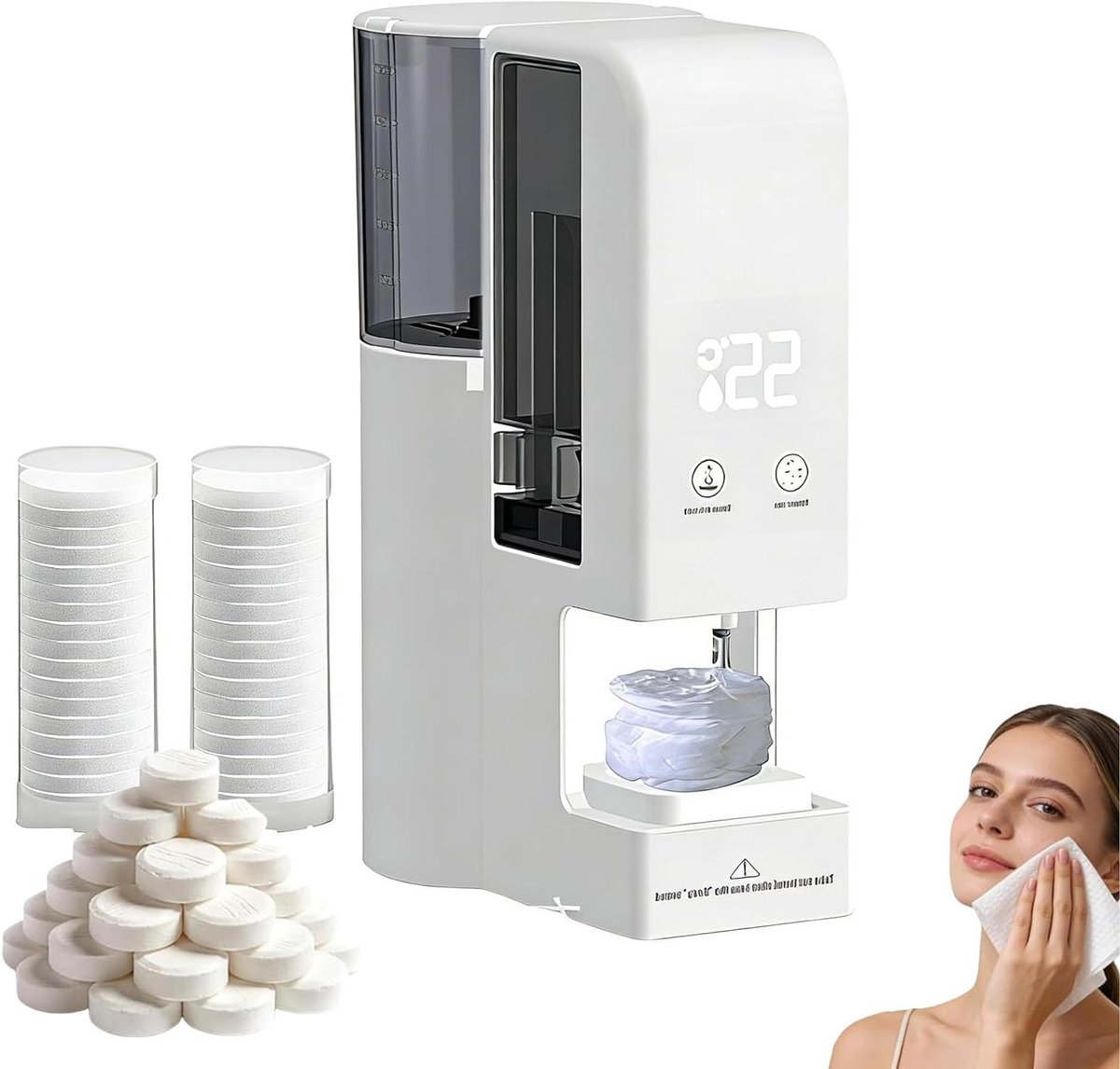 Handdoekverwarmer met stoom - Wegwerp handdoekdispenser - Gezichtsreiniging en huidverzorging - Snelle verwarming in 3 seconden