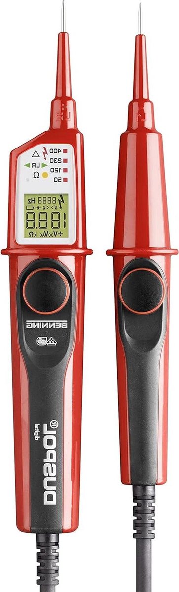 Spannings tester - Doorgangsmeter - Elektra controleren - Digitale TRUE-RMS - 359 x 91 x 55 cm - Rood/Zwart