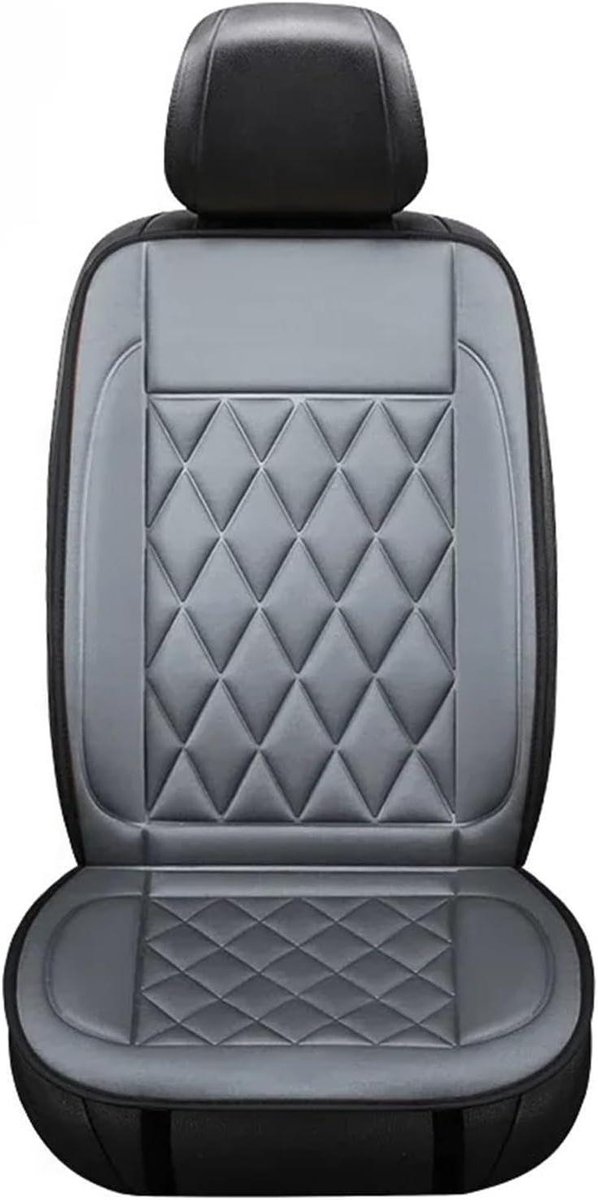 Verwarmd Autostoelkussen - Winterstoelhoes - Comfortabele Rit - Universele Pasvorm - 55x50x7 cm - Bruin