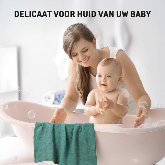 Musselinen Spuugdoeken - Baby Hydrofiele Doeken - Babyverzorging Thuis - 100% Zacht Katoen - 6 Stuks 60x60 cm - Neutrale Kleuren — afbeelding 5