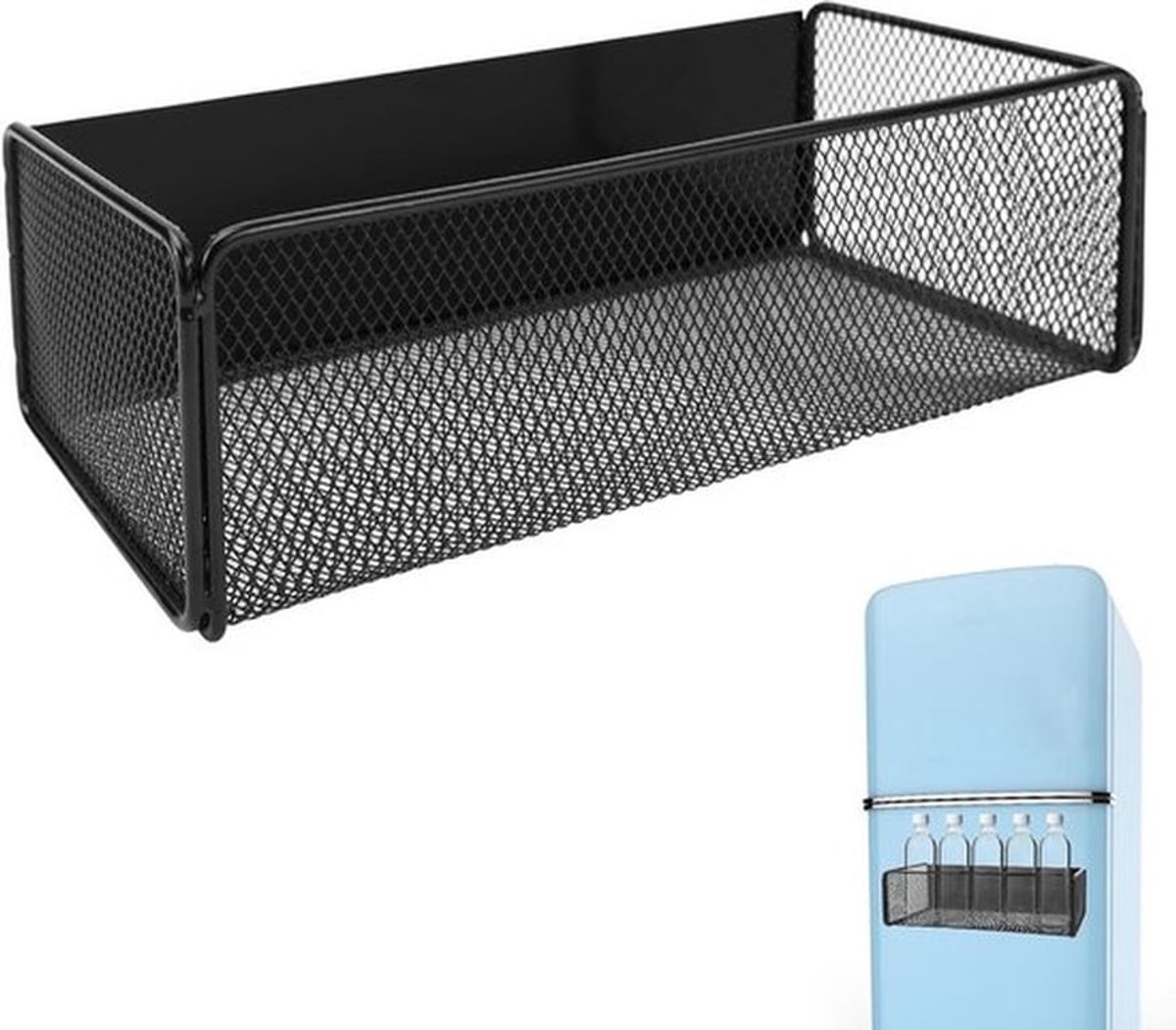 Hangend magnetisch kruidenrek voor koelkast - Zwart - Organisatie keukenruimte met magneetplank