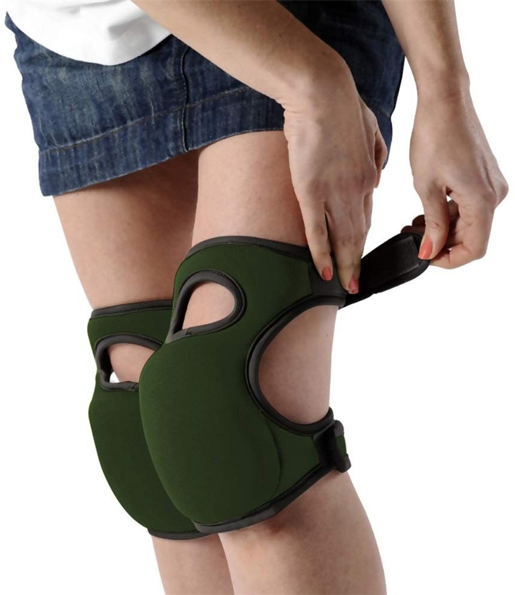 ONF3 - Kniebeschermers voor Tuin - Tuinieren - Comfortabel en Beschermend - Groente Kleur - Kniebraces - Ideaal voor Tuinwerk - 1 Paar