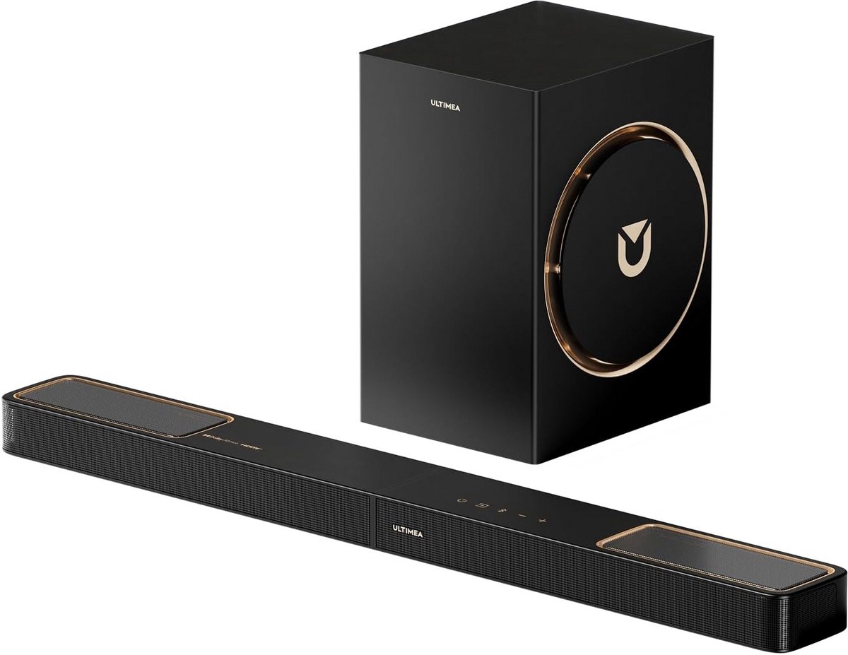 Dolby Atmos Soundbar met Draadloze Subwoofer en 3D Surround Geluid
