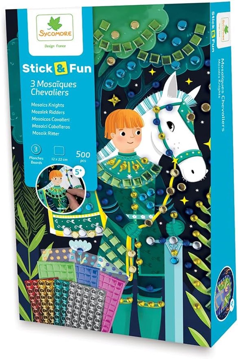 Sycomore mozaïek speelgoed Stick'N Fun Chevaliers voor kinderen 5+.