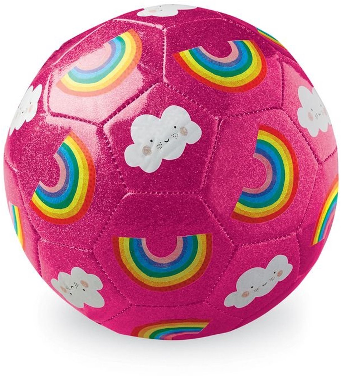 Crocodile Creek voetbal glitter regenboog maat 3 roze speelgoed.