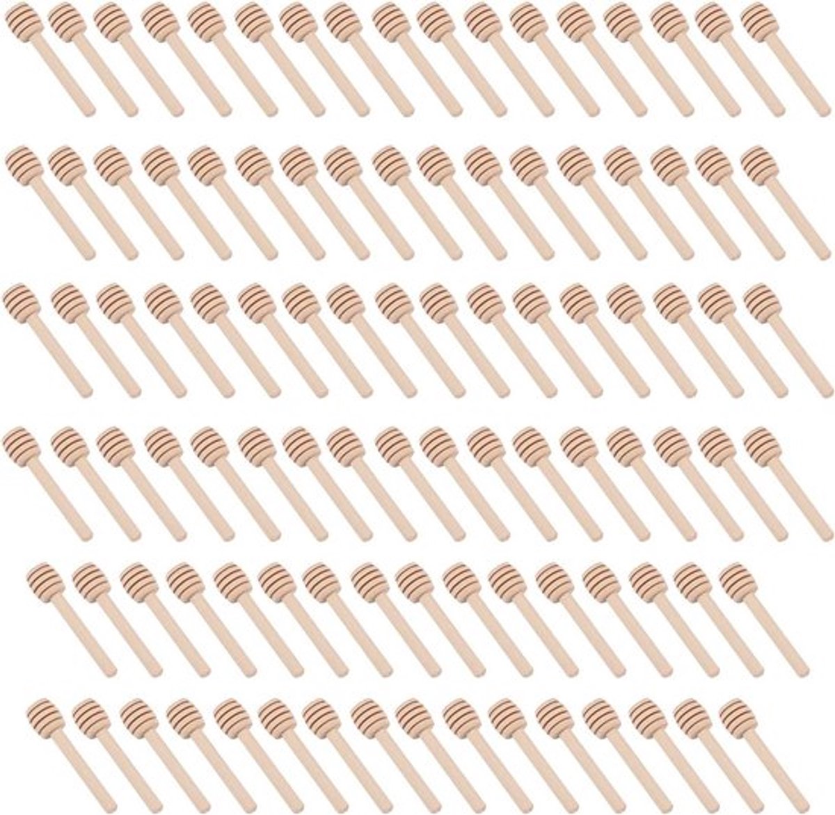 100 stuks mini houten lepels voor honing en jam, 8 cm, bruiloft, verjaardag, babyshower.