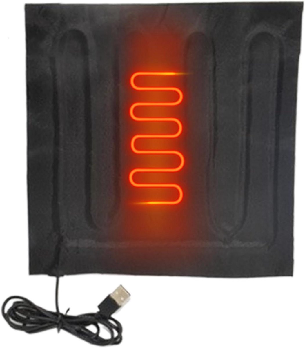Verwarmde Deken - USB Kleed - Buitencomfort - Drie Timing Modes - 30x30 cm - Zwart
