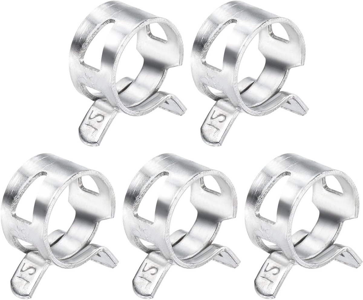 Veer Slangklemmen - Slangbevestiging - Slangen Bevestigen - Corrosiebestendig IJzer - 12mm Diameter - Zilverkleurig