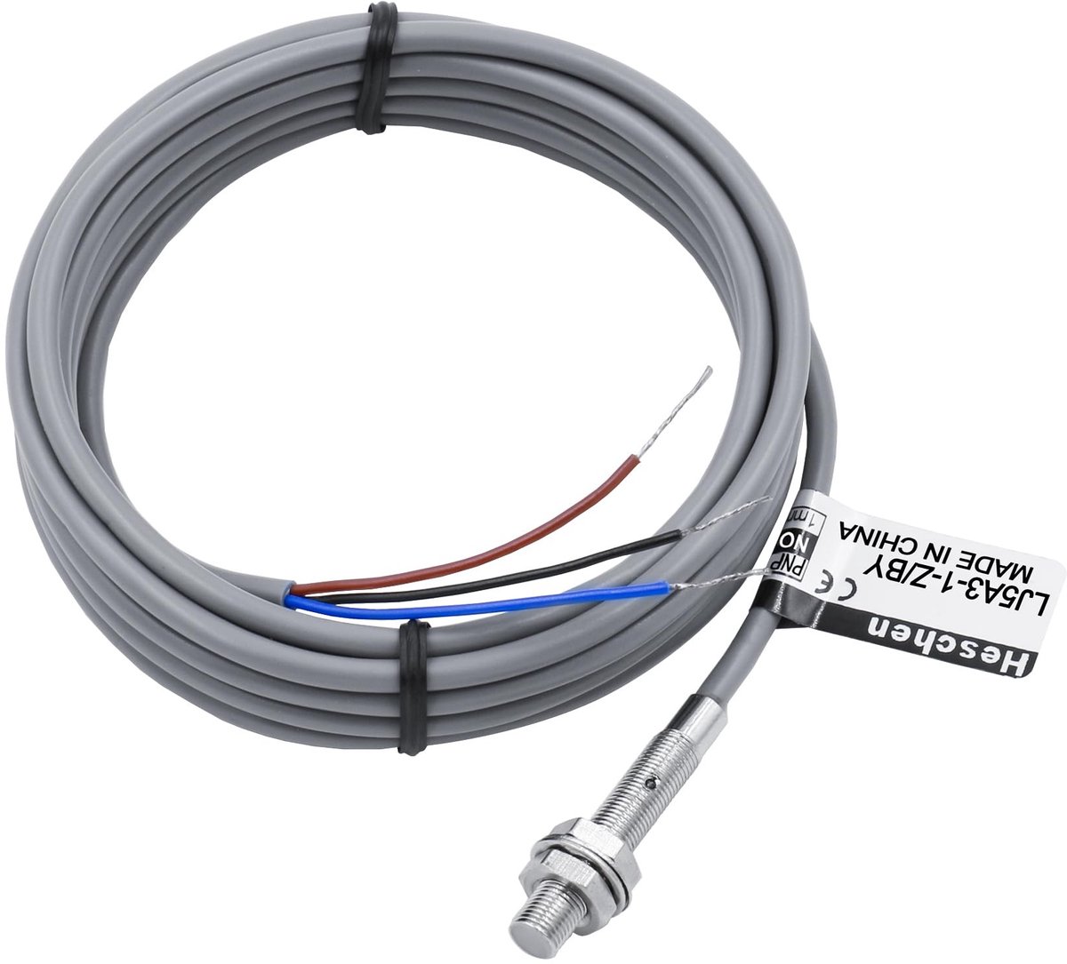 aladdien - Inductieve Sensor - 1mm Detectie - Betrouwbare Schakelaar - 3 Draad - Normaal Open - Magnetische Metalen Detectie - Geschikt voor Div...