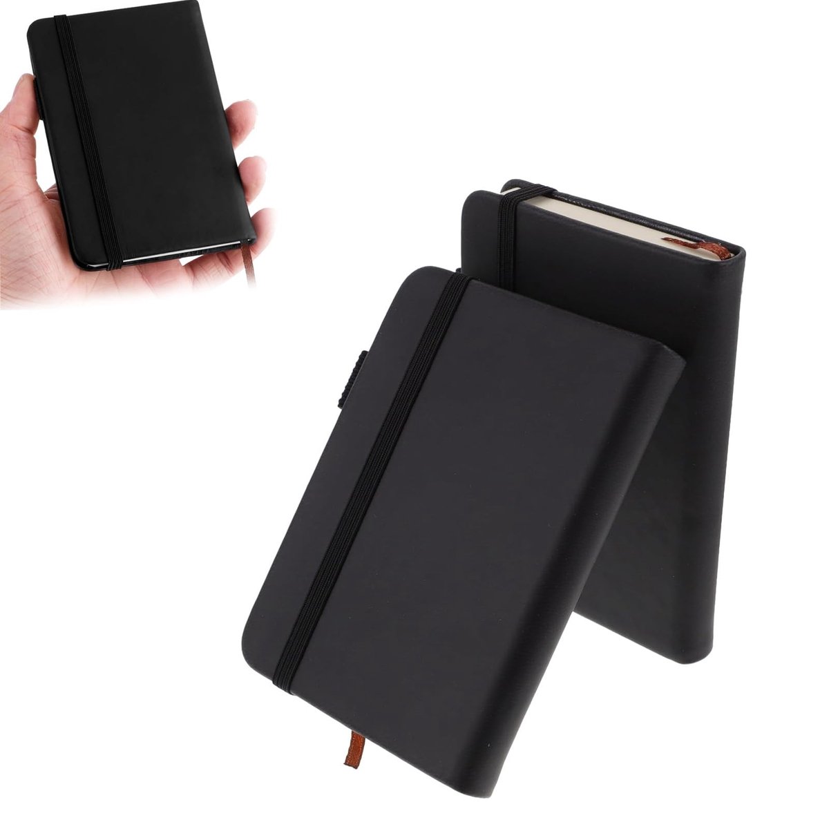 aladdien - Notitieboek - Compact - Draagbaar en Praktisch - A7 Formaat - Ideaal voor Kantoor en School - 2 Stuks - Geschikt voor Notities - Blauw