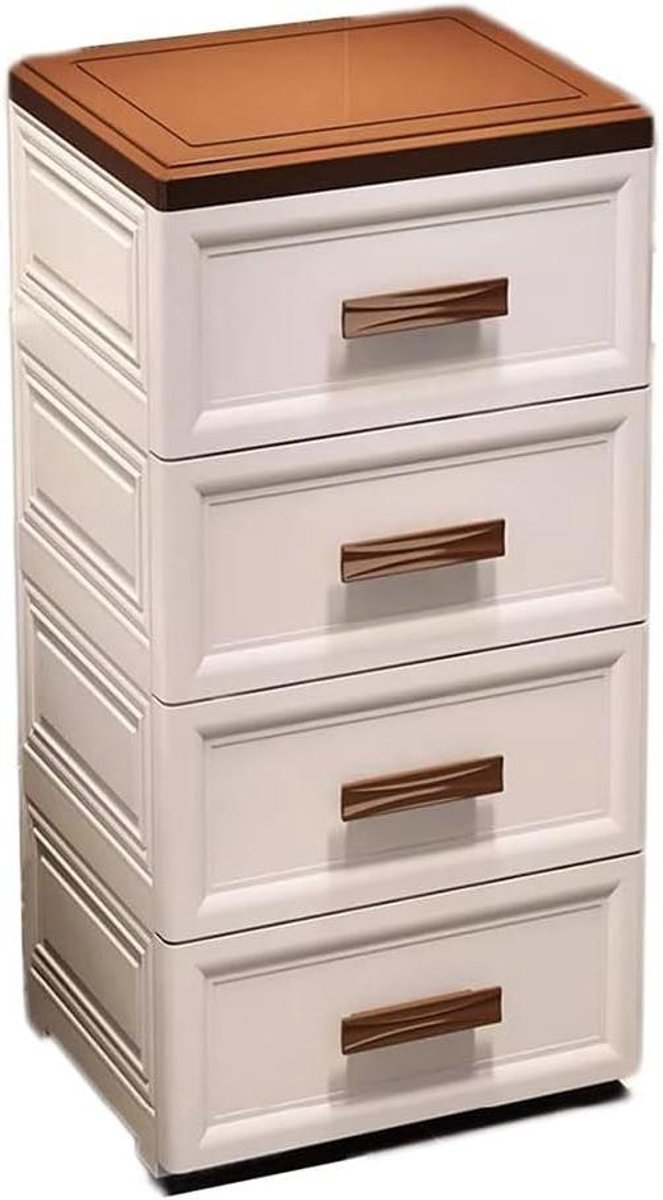 Ladekast Opbergkast - Dressoir Lades - Ruimte Ordenen - Verbrede Laden - 43x35x73cm - Wit
