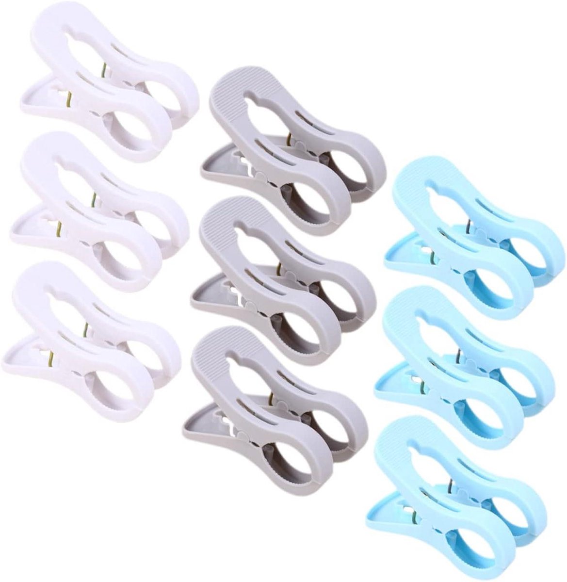 Wasknijpers - Kledingclips - Kleding Drogen - Winddicht Ontwerp - 9 Stuks - Diverse Kleuren