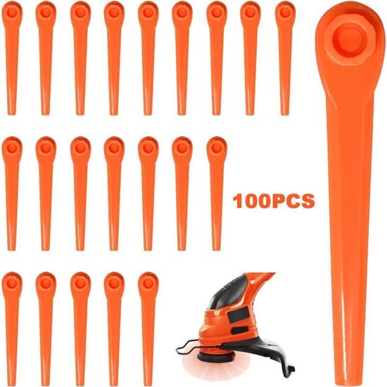 Kunststof bosmaaierbladen 70 mm PA6 nylon 100 stuks zeshoekig mes geschikt voor Gardena grasmaaiers