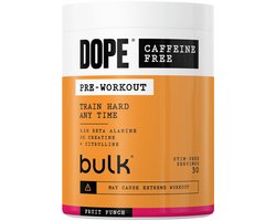 Bulk Dope Pre-Workout caffeine-free (30 serv) Fruit Punch - Pre-Workout - Stimulans-vrije Booster