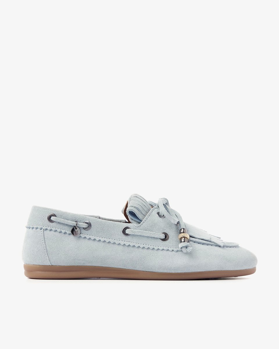 VIA VAI June Loua Loafers Dames - Suède - Blauw - Maat 43