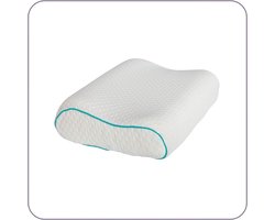 Visco Memory Foam Pillow, Visco Elastic Pillows, Ergonomic Memory Foam Neck Support Pillow for Side and Back Sleepers, Firmly Feed (White, 38x58)