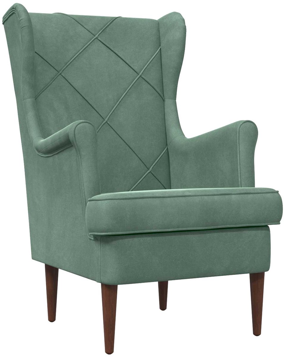 vidaXL - Fauteuil - Zeegroen - Fluweel