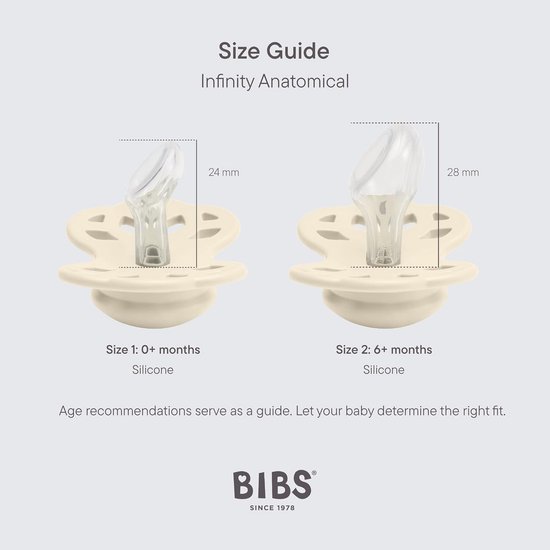 BIBS Infinity Anatomic Teat Pack of 2, BPA Free, Anatomical Silicone Teat, Anatomical Teat, Silicone, Made in Denmark, Size 2 (Pack of 2), Blossom/Dusky Lilac van BIBS — afbeelding 3