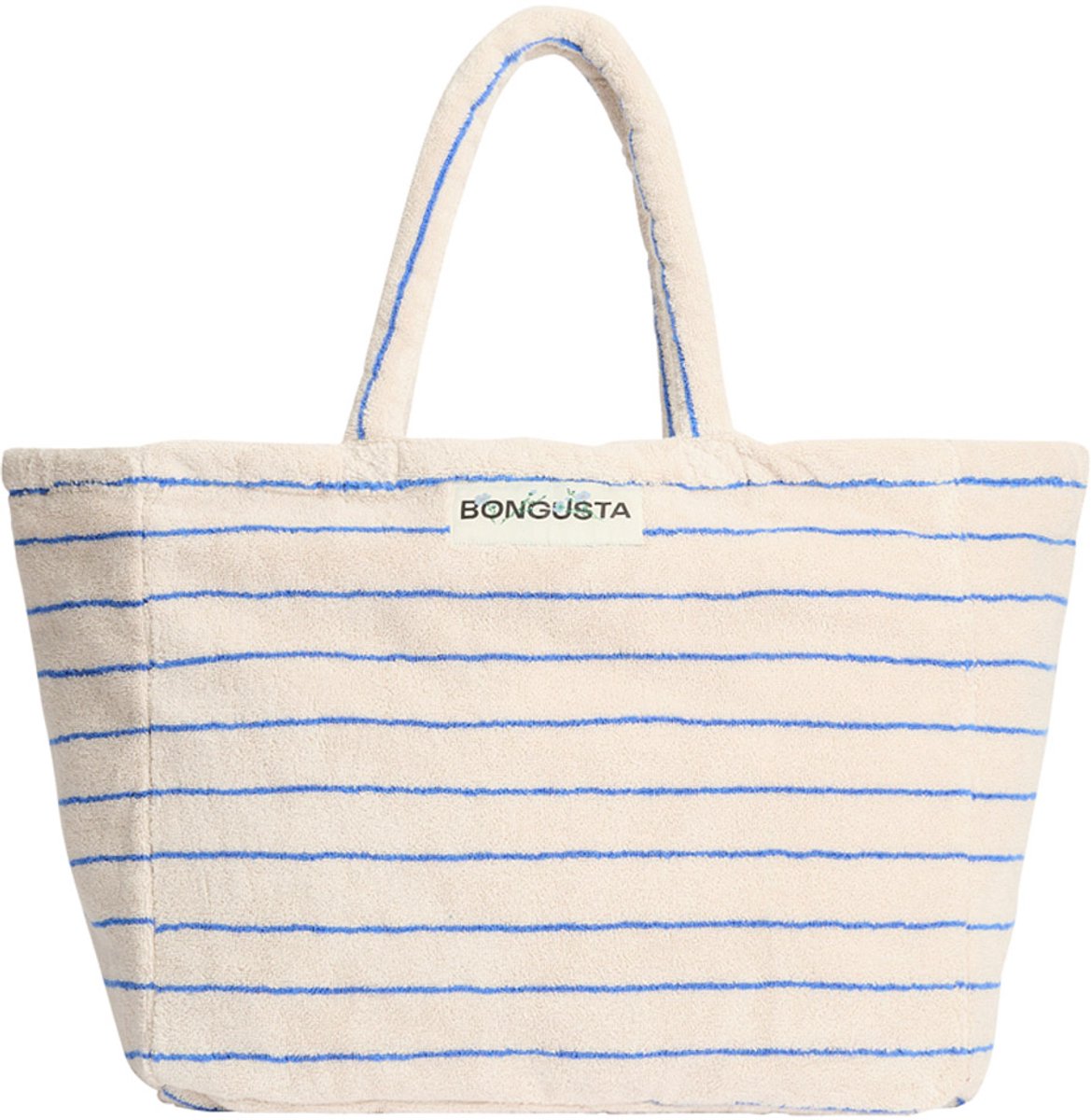 Bongusta Naram - Weekend Bag - strandtas - Moonbeam & Ultramarine (wit en blauw)