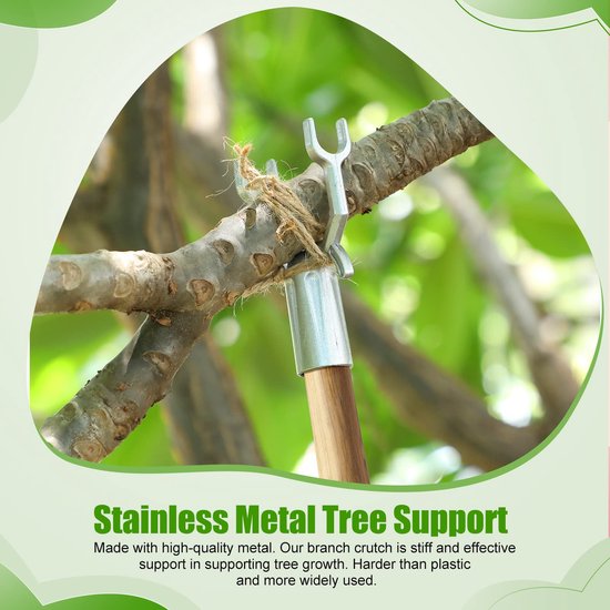 4 stuks - Boomstamsteun - Boomsteunset - Boomsteunframe - Metalen boomstok - Boomrichtset - Zilver - Metalen boomsteunstandaard - Metalen boomsteunframe - Boomrichter - Voorkomt takbreuk - Geschikt voor scheefstaande bomen — afbeelding 3