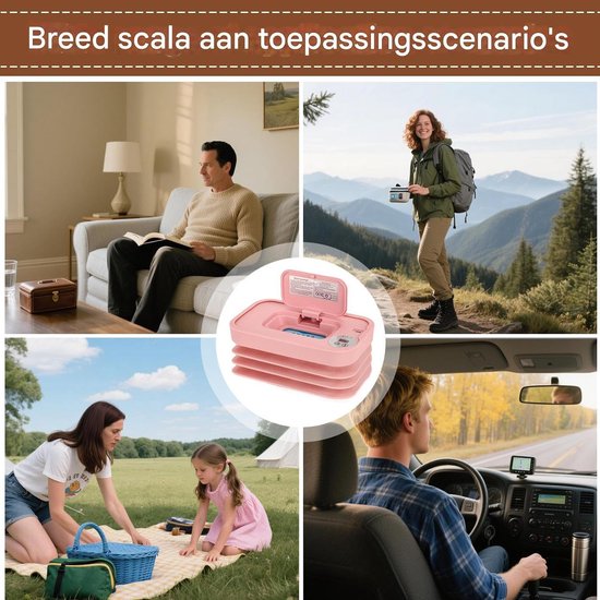 Luierwarmer Billendoekjes - Draagbare Dispenser - Warm Doekjes Gebruik - Snel USB Verwarming - 21 x 13 x 13 cm — afbeelding 4