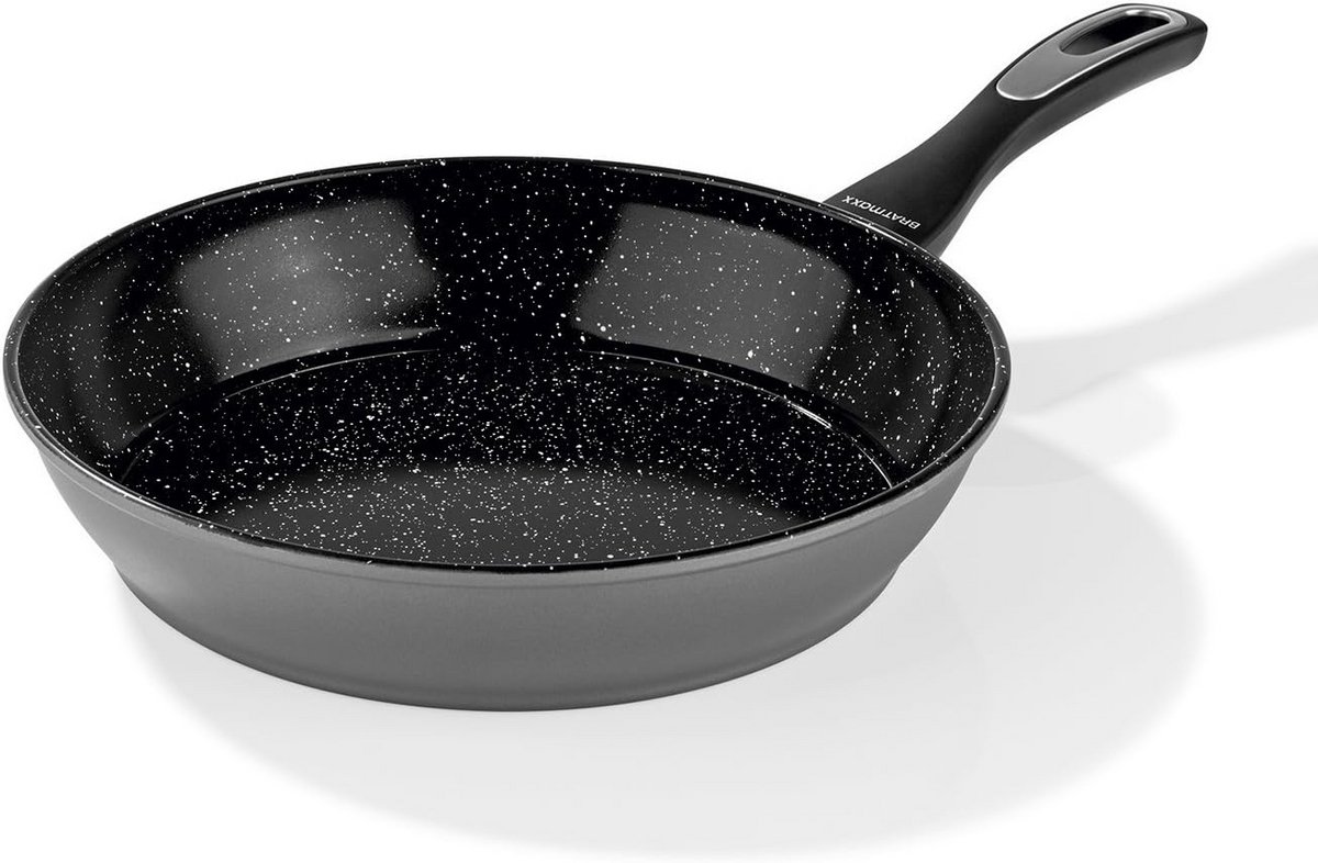 Keramische Koekenpan 28 cm Antraciet Inclusief Inductie Geschikt voor Alle Warmtebronnen