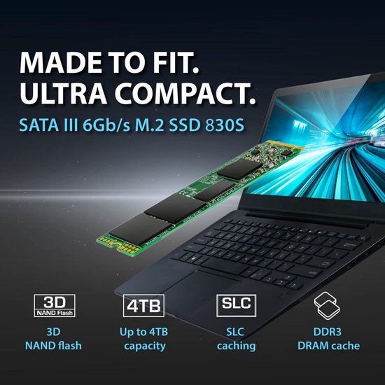 2TB M.2 SSD SATA III Interne Solid State Drive voor Laptops en PC's — afbeelding 3