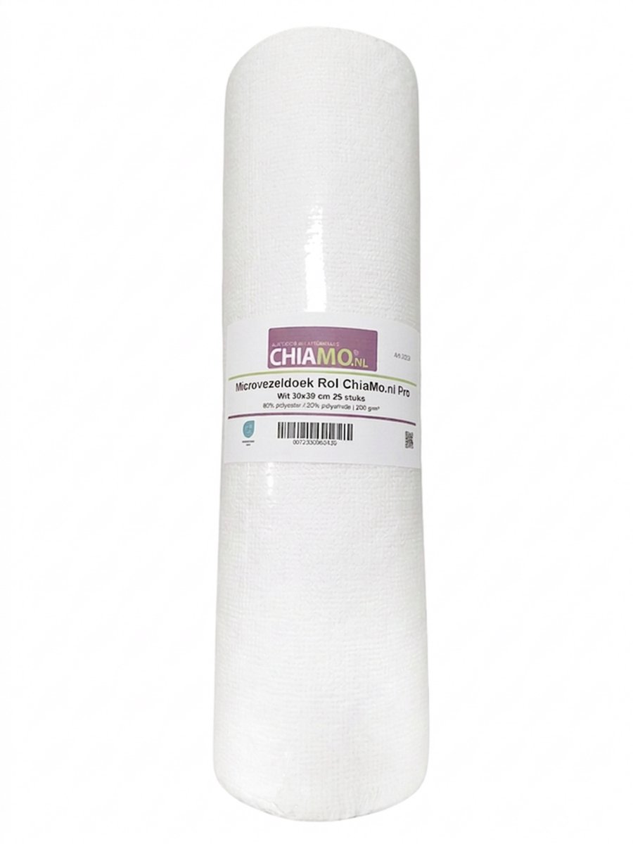 Microvezeldoek Rol ChiaMo.nl Pro Wit 30x30 cm (25 stuks)