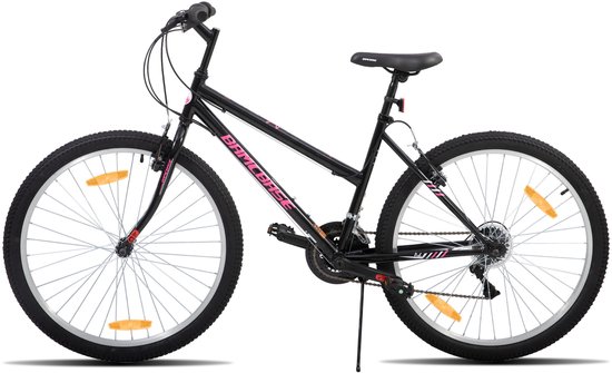 HILAND Mountainbike 24 Inch - Meisjes & Dames MTB - 18 Versnellingen - Stevig Staal - V-brakes van Hiland — afbeelding 2