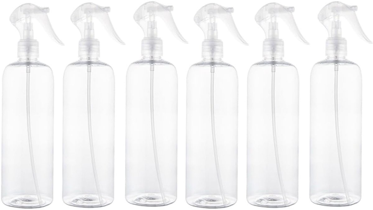 Sproeier Fles - Watersproeier Plantenspuit - Planten Verzorgen - Afneembaar Ontwerp - 6 Stuks - Transparant