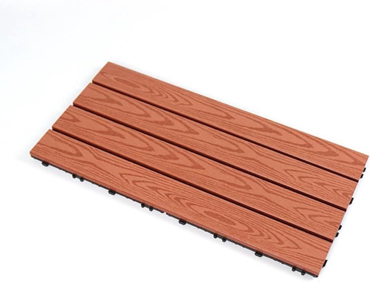 Terrastegels - Vloerplaten - Buitenruimte creëren - Snelle montage - 30x60cm 6 stuks - Houtkleur