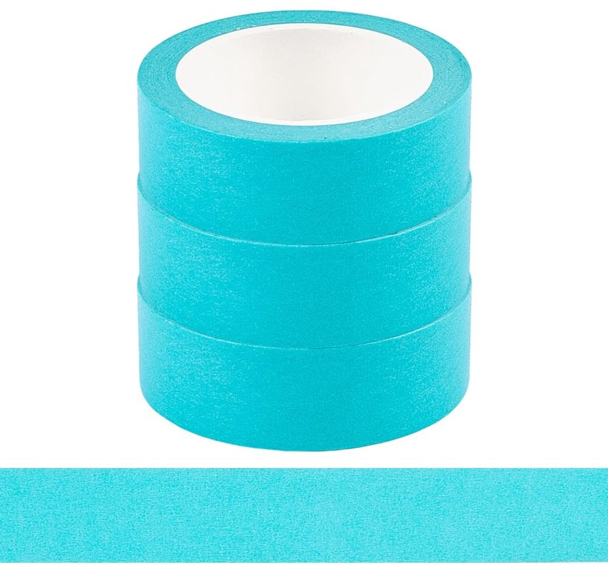 ONF3 - Groen Plakband - Multifunctioneel Plakband - Ideaal voor Doe-Het-Zelvers - 3 Rollen van 30m x 1,5cm - Perfect voor Kunstdecoratie - Sterk...