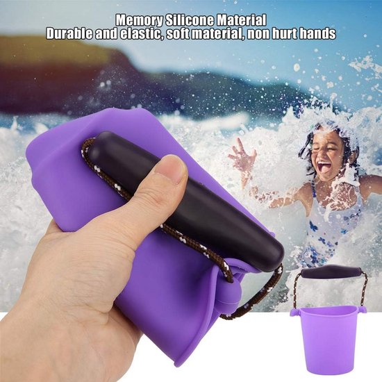 Opvouwbare Siliconen Emmer 1.5L voor Baby en Kind - Ideaal voor Bad, Strand en Tuin — afbeelding 4
