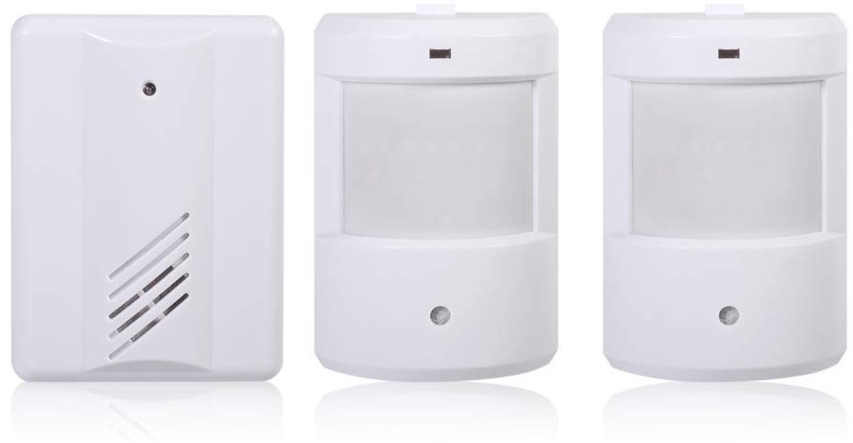 ONF3 - Bewegingssensor - Draadloos Alarm - Eenvoudige Installatie - Wit - Infrarood Melder - Veiligheidssysteem - Geschikt voor Buiten