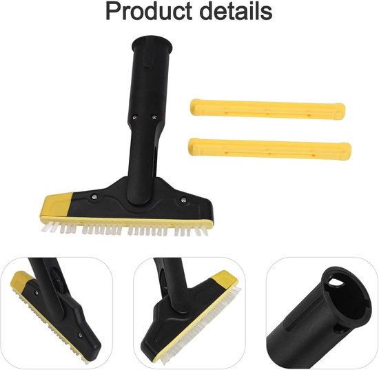 Voegenborstel XXL set - Reiniger accessoires - Hygiënisch reinigen - Flexibel scharnier - 3 stuks - Zoals afgebeeld — afbeelding 4