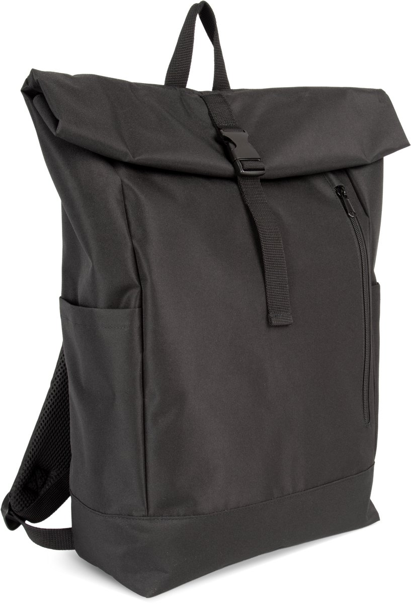 Casual Rugzak Roll-Top - Roll Top Rugzak - Casual - Laptopvak - Waterafstotend - Black