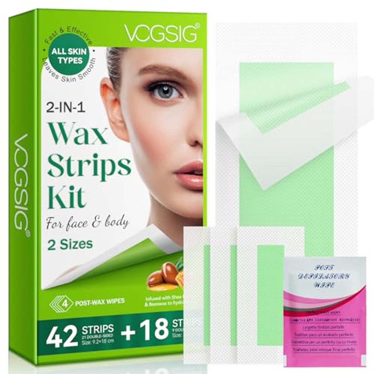 Waxstrips voor ontharing - 60 stuks voor een effectieve en comfortabele huidverzorging