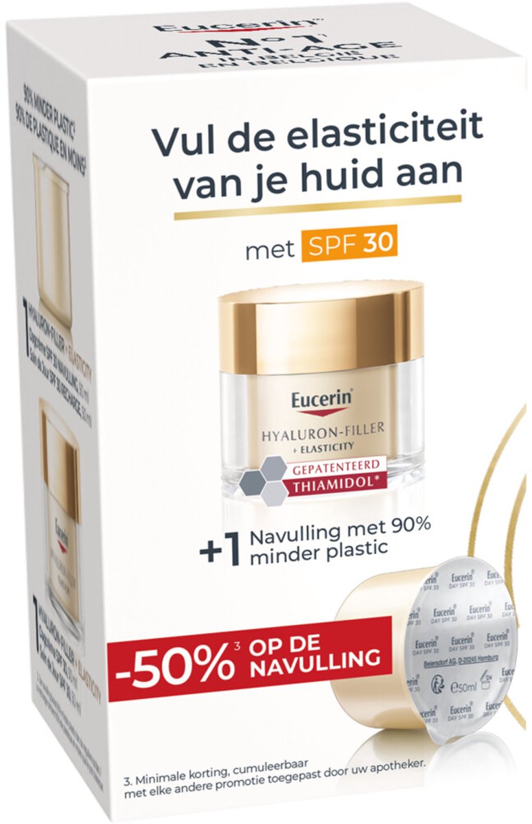 Eucerin Hyaluron-Filler + Elasticity Dagcreme + Navulling SPF 30 - 1 set