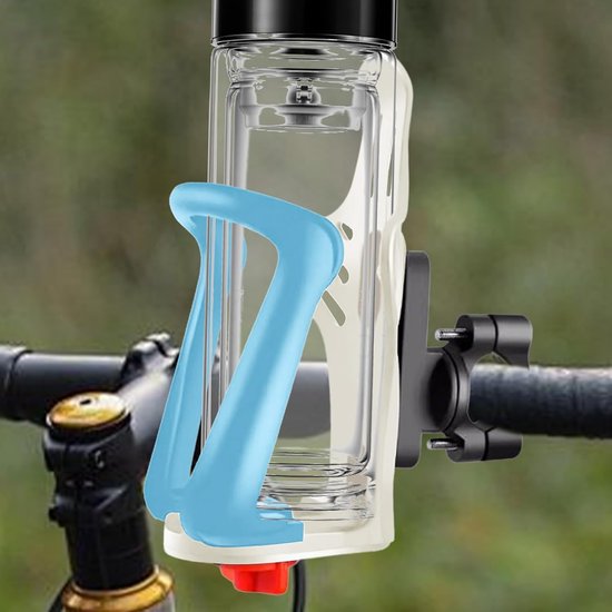 Fleshouder Fiets - Drinkhouder Accessoire - Onderweg Drinken - Gereedschapsloze Montage - 20-35mm Frame - Blauw — afbeelding 3