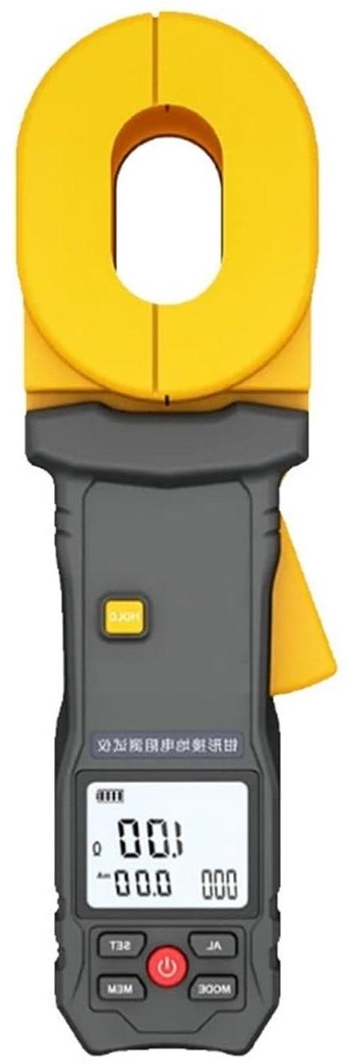 Meting Apparaat - Stroomtang Tester - Aarding Meten - Lekkage Stroom Test - Compact Formaat - Zwart