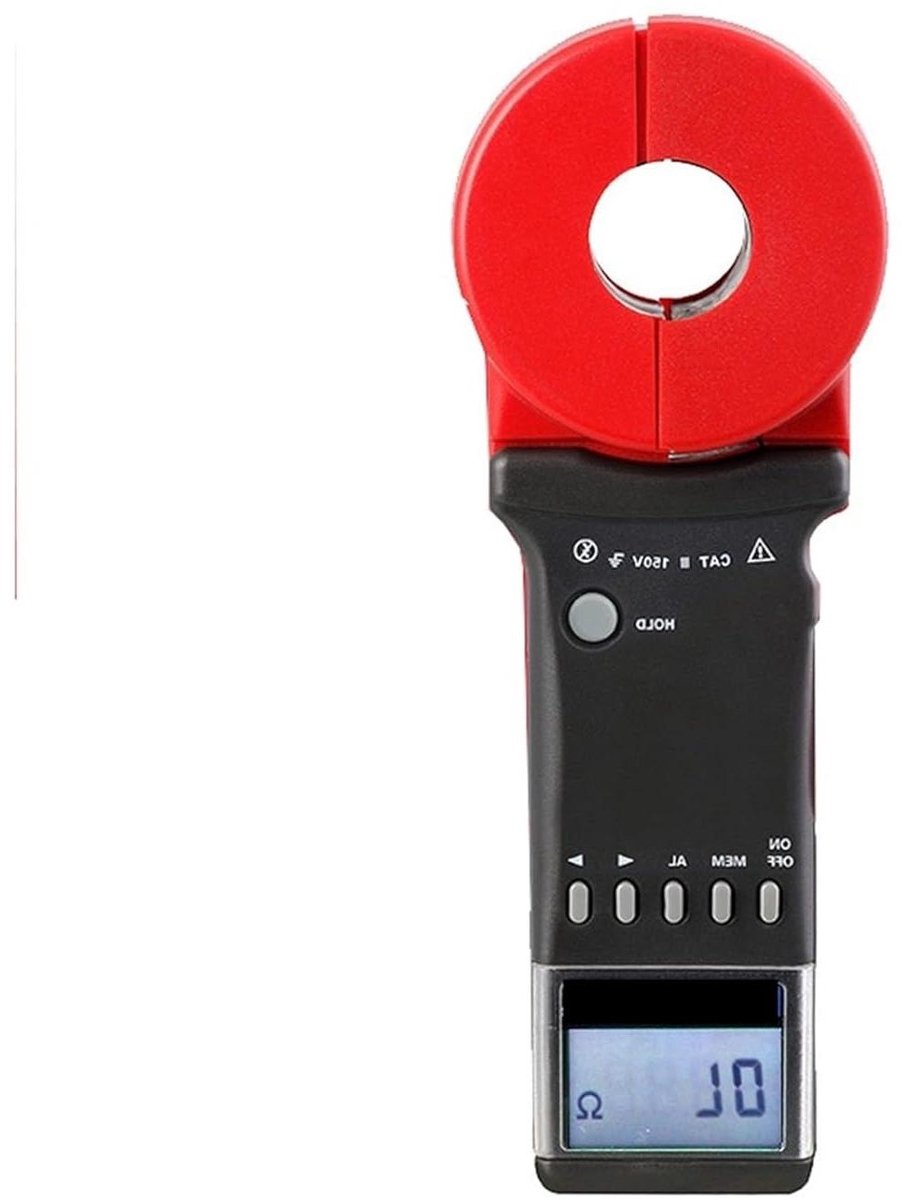 Aardweerstand Tester - Stroomklem meter - Veiligheid meten - Digitale aflezing - Compact formaat - Grijs