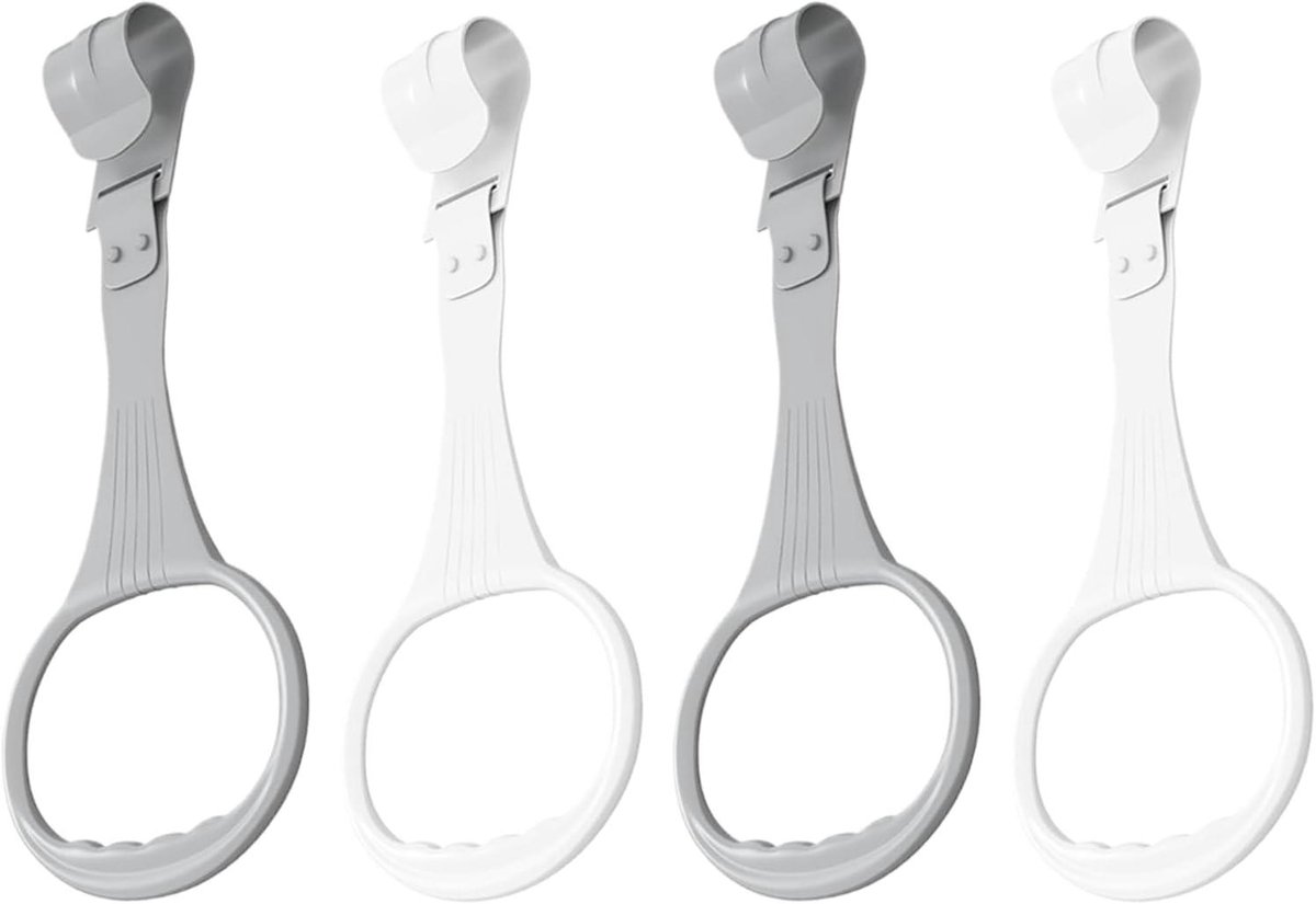 Baby Loop Hulp - Oefenringen - Looppatroon Oefenen - Stabiele Sta Hulp - 4 Stuks - Wit Grijs