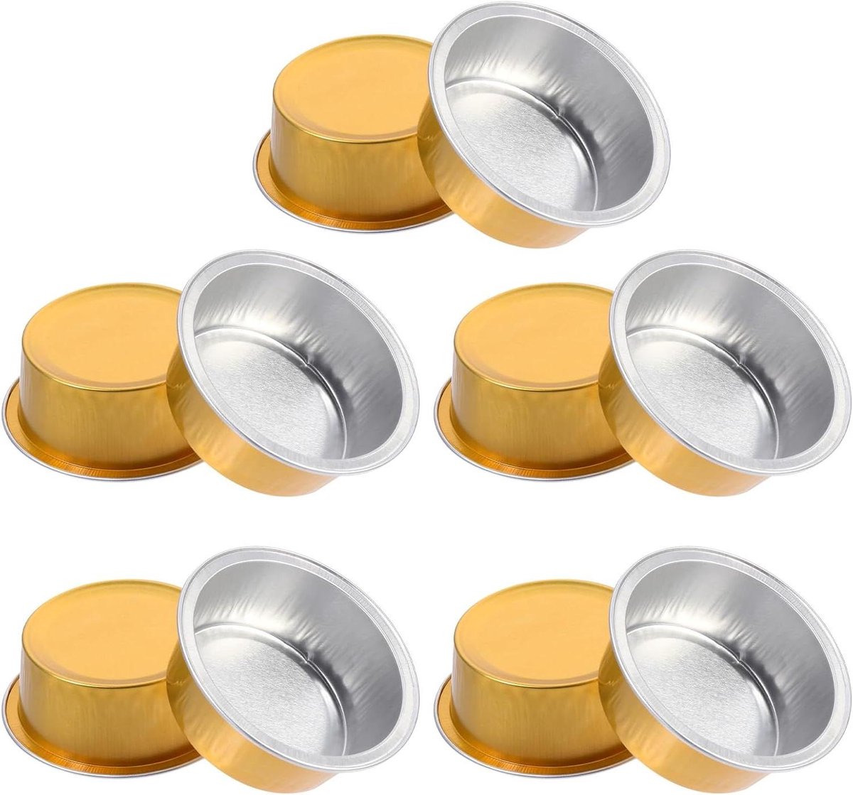 Waxsmeltkommen - Aluminium schalen - Ontharen thuis - Hittebestendig - 10 stuks - Aluminium
